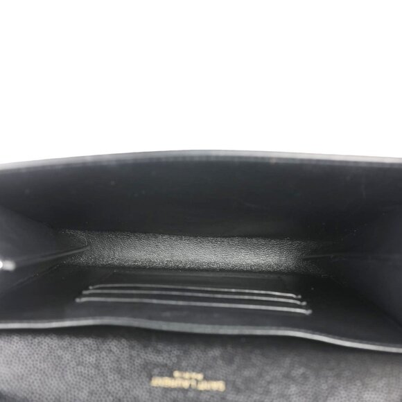 Yves Saint Laurent Cassandra Matelasse Grain De Poudre Chain Wallet Black - Picture 12 of 14